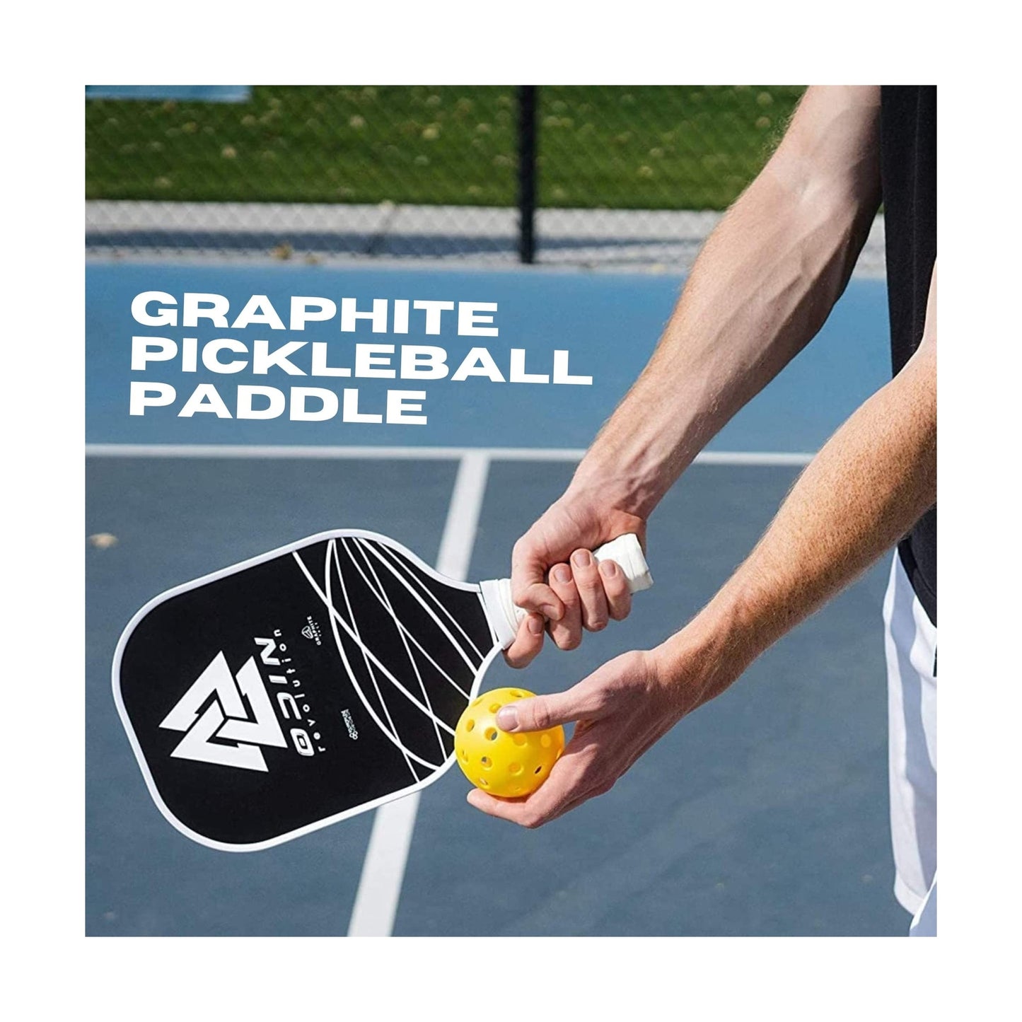 Odin Pickleball Paddles Set of 2 Premium Graphite Polypropylene Honeycomb Cor...